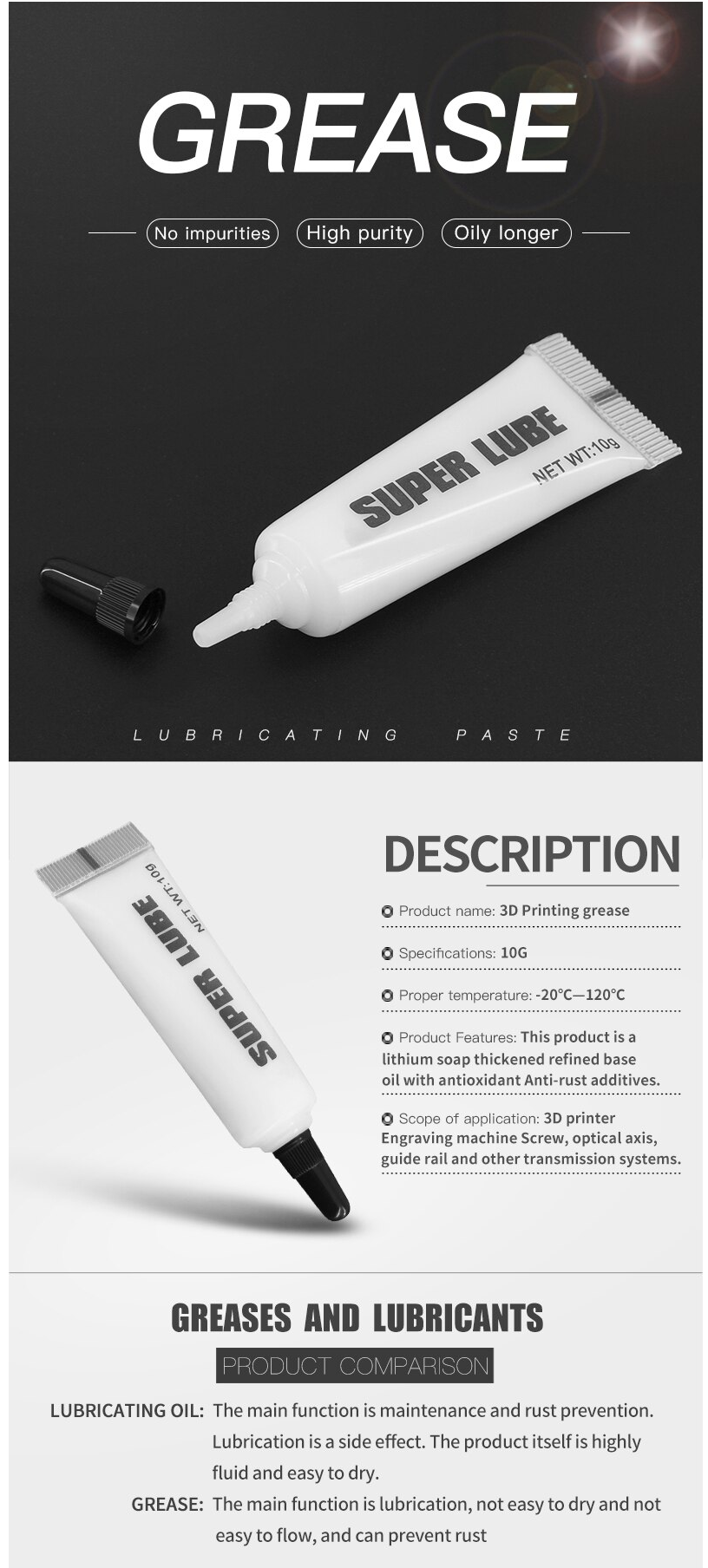 3D Gadgets Malaysia 3D Printer Maintenance Grease